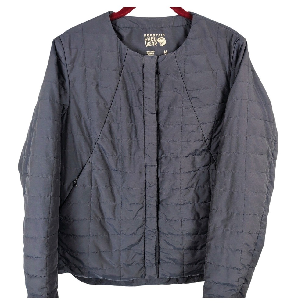 Mountain Hardwear Womens SZ M Quilted Liner Jacket Black Cotton Blend Gorpcore